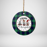 Clan Abercrombie Modern Tartan Gnome Round Ceramic Ornament OD19 Abercrombie Modern Tartan Tartan Christmas